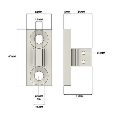56-010-1 MODULAR SOLUTIONS DOOR PART<BR>ANSI 25 ROLLER CHAIN CLAMP